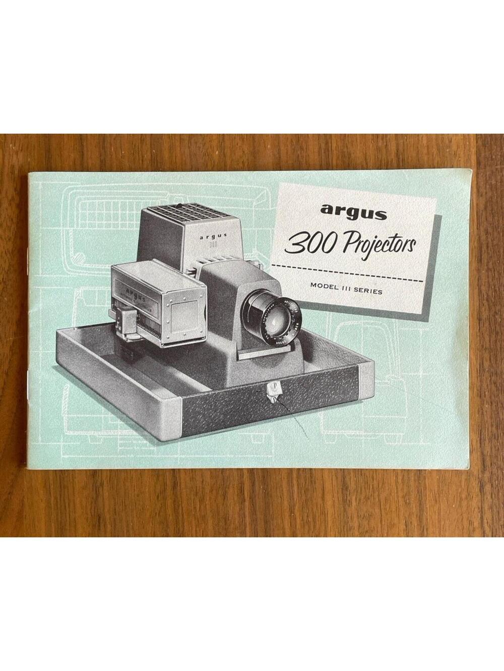 Argus 300 Projectors Model III Series Booklet Vintage